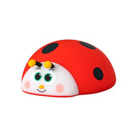 Dessin animé coccinelle LED veilleuse mignon Silicone Clap lumière douce lumière rougeoyante maison atmosphère Protection des yeux charge décorative