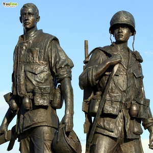 Escultura de Guerrero de Bronce del Memorial de la Guerra de Vietnam para Exteriores - Product Image 2