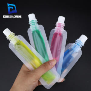 स्टॉक थोक खाद्य ग्रेड 5 मिलीलीटर 10 मिली 15 मिली 20 मिलीलीटर 30 मिली मैट पारदर्शी फल रस पाउच प्लास्टिक पेयजल बैग - Product Image 3