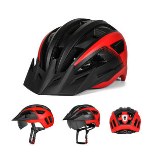 <span class=keywords><strong>Casque</strong></span> de vtt avec visières amovibles, vente en gros d'usine, <span class=keywords><strong>casque</strong></span> de vélo à roulettes, pour hommes et femmes avec feux d'avertissement clignotants - Product Image 2