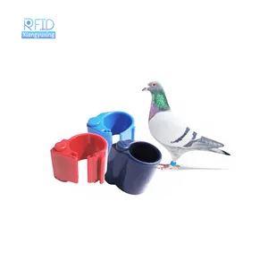 Mini étiquette RFID pour le suivi des animaux Pigeon et anneau de pied de poulet avec communication NFC fréquence 125kHz