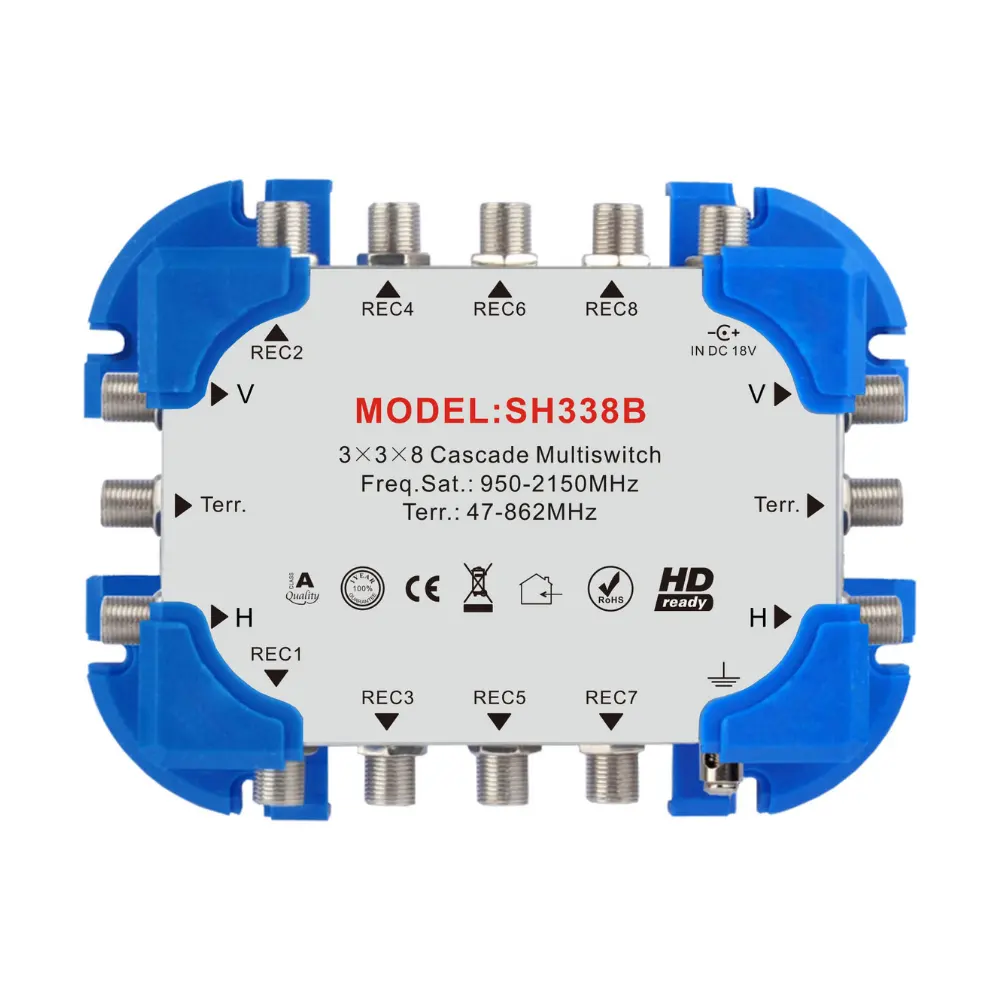 3x3x8 каскадная спутниковая мультивыключатель профессиональная Прочная Система спутниковых ТВ сигналов
