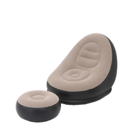 Sofa de flocage gonflable d'air de conception moderne avec la caractéristique pliable de repose-pieds pour le salon extérieur