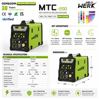 Soldadora MIG MAG Inverter IGBT de Alta Frecuencia, Portátil, 4 en 1, de Doble Voltaje, 220V, Diseño Ligero y Duradero, para Trabajo Pesado