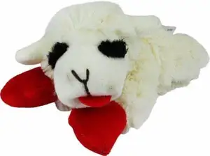 Top Selling Dog Toys Noise Maker Toy White With Red Sheep Plush Dog Toys