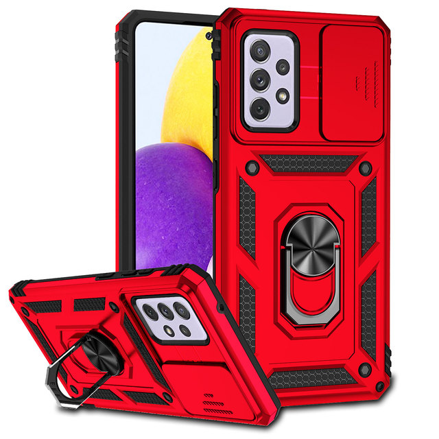 Phone Accessories Back Cover With Camera Ring Holder Shockproof Armor Phone Case for Samsung Galaxy A52 A52S S20 S22 FE 5G