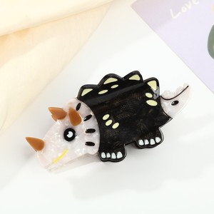 YJL dessin animé mignon animal <span class=keywords><strong>dinosaure</strong></span> acétate cheveux griffe logo personnalisé en gros haute qualité cheveux griffe pour les femmes - Product Image 3
