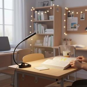 ไฟอ่านหนังสือแบบหนีบ LED ชาร์จไฟผ่าน USB ได้ ใช้แบตเตอรี่ ป้องกันสายตา เหมาะสำหรับห้องนอน - Product Image 5