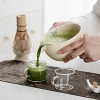 Ensemble de matcha artisanal personnalisable, esthétique minimaliste, outil de préparation pour cérémonie traditionnelle
