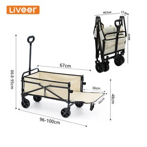 Carrito Plegable Multifuncional Ahorrador de Espacio, Capacidad de 120L, Abertura Trasera, Expandible, para Compras <span class=keywords><strong>y</strong></span> Camping, Ligero <span class=keywords><strong>y</strong></span> Portátil - Product Image 2