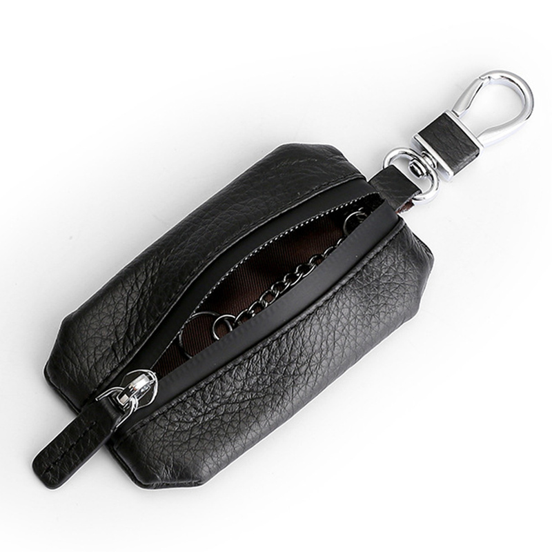 Genuine Leather Zipper Leather Car Key