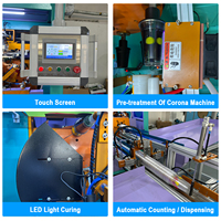 Machine de sérigraphie à 360 degrés pour la production en série avec alignement automatique multicolore pour produits cylindriques et courbes