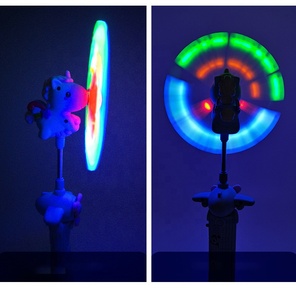 Moulin à vent de <span class=keywords><strong>licorne</strong></span> clignotant à led Musique électrique rotative Bâton magique à main pour enfants Jouets lumineux - Product Image 6