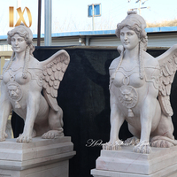 Estatua esférica de piedra para decoración de jardín, estatua egipcia de tamaño real para exteriores