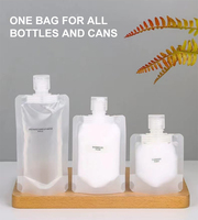 Sachet d'eau de 5 litres 10ml support en plastique transparent pochette à bec transparent avec bec de buse et poignée