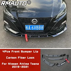 ชุดแต่งรอบคันสำหรับ Nissan Altima Teana ปี 2019-2021 สปอยเลอร์กันชนหน้า สีดำเงา ลายเส้นแดง-แดง สไตล์สปอร์ต  ลิปกันชนหน้า  อุปกรณ์ตกแต่งรถยนต์ - Product Image 3