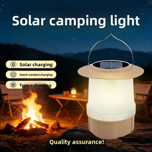 New Solar & Hand-crank Bright Warm White LED Camping <b>Light</b>-Portable IP65 Waterproof Multi-function Emergency Charging Dimmable - Product Image 5