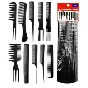 Lot de 10 Peignes à Cheveux en Plastique pour Salon de Coiffure, Peignes Démêlants en PP pour Coiffage - Product Image 2