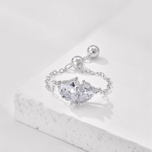 Joyería de Diseño Exclusivo Dylam para Mujer, Plata S925 con Baño de Rodio y Oro de 18K, Cadena de Eslabones con Circonitas 5A Dobles, Ajustable - Product Image 5
