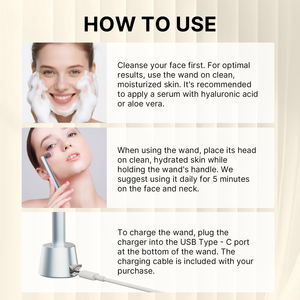 Outils de soins de la peau Massage du visage cou Baguette de soins de la peau chauffante Masseur oculaire Baguette de thérapie cutanée à micro-courant pour l'élimination du cycle sombre - Product Image 3