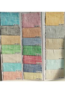 Tissu en Lin et Coton Écologique de Qualité Supérieure, Fil Teint et Tissé Uni pour Vêtements, Coussins et Décoration Intérieure - Product Image 3