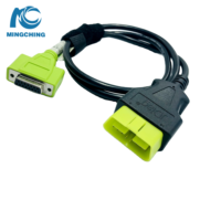Arnés abierto OBD2 de 16 Pines de alta calidad, diseño personalizado, conector de cable automotriz verde, máquinas electrónicas de rosca externa interna