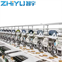 ZHIYU Nouvelle Machine à Broderie Plate Informatisée Automatique à 6 Têtes et 6 Aiguilles pour Serviettes Mixtes, Personnalisée avec 8 Paillettes et Moteur Servo Haute Performance