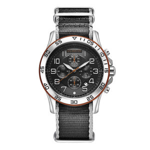 นาฬิกาแฟชั่นผู้ชายโลโก้สั่งทำได้ หลายสีให้เลือก กันน้ำ 30 เมตร สายไนลอน เหมาะสำหรับใส่ลำลอง ทำงาน ออกงานสังคม หรือเป็นของขวัญ - Product Image 1