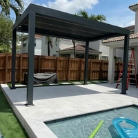 Pergola rétractable moderne en aluminium, directement de l'usine, avec auvent pour patio et personnalisation OEM