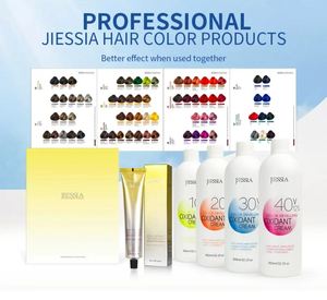 JIESSIA Crema Colorante Permanente <span class=keywords><strong>per</strong></span> <span class=keywords><strong>Capelli</strong></span> a Basso Contenuto di <span class=keywords><strong>Ammoniaca</strong></span>, <span class=keywords><strong>Tinta</strong></span> Nutriente e Lucidante <span class=keywords><strong>per</strong></span> Uso Professionale e Domestico, Copertura dei <span class=keywords><strong>Capelli</strong></span> Grigi - Product Image 5