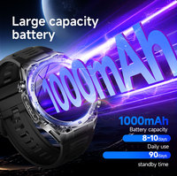 Montre connectée de sport en plein air AK105, étanche IP6, deux lumières LED, calendrier, suivi d'activité, réponse aux appels, batterie 1000 mAh, ODM