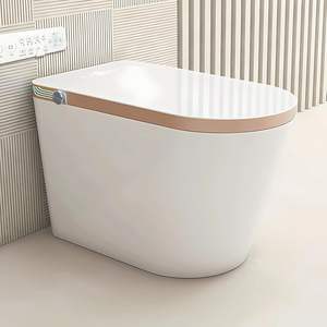 <span class=keywords><strong>WC</strong></span> intelligent en céramique au design moderne, bidet intégré, ouverture/fermeture automatique du couvercle, chasse automatique, capteur de pied, télécommande, chauffage - Product Image 1