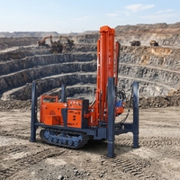 Foreuse pneumatique de puits d'eau sur chenilles portable de précision JTQZ-260, profondeur 260m, avec tuyau de forage et trépan en option, en promotion