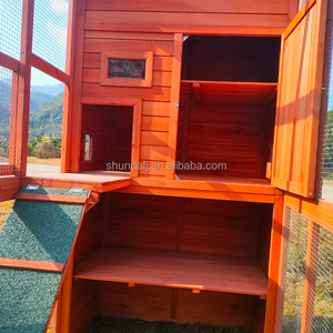 SDCH012 Luxuriöses Modernes Umweltfreundliches <span class=keywords><strong>Outdoor</strong></span>-Katzenhaus Wasserdichtes Holzdach Tiermuster Ganzjährig Nutzbar Kleines Katzengehege - Product Image 5