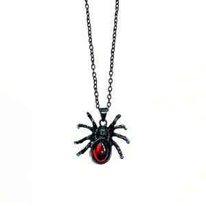Collana con ciondolo ragno in cristallo rosso gotico Punk <span class=keywords><strong>Rock</strong></span> gioielli Vintage per insetti per le donne - Product Image 2