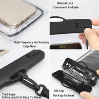 Étui de téléphone universel étanche personnalisé avec logo, sac étanche en PVC pour la natation, étui de téléphone portable étanche pour téléphone mobile de 7,5 pouces