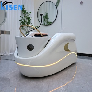 KISEN Professional Electric Massage Salon Shampoo <b>Bed</b> Barber Shop Head Therapy Water Circulation Steamer Shampoo <b>Bed</b> - Product Image 4