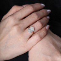 Bague de mariage ovale en acier inoxydable Fanke 3 carats pour femme, style œuf de pigeon, luxe, vente en gros d'usine