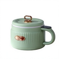 Mini-cuiseur électrique 110V (norme US) 601-800W à commande tactile, capacité 1-2L, multifonction pour la maison et le dortoir, pour nouilles instantanées et bouillonnée