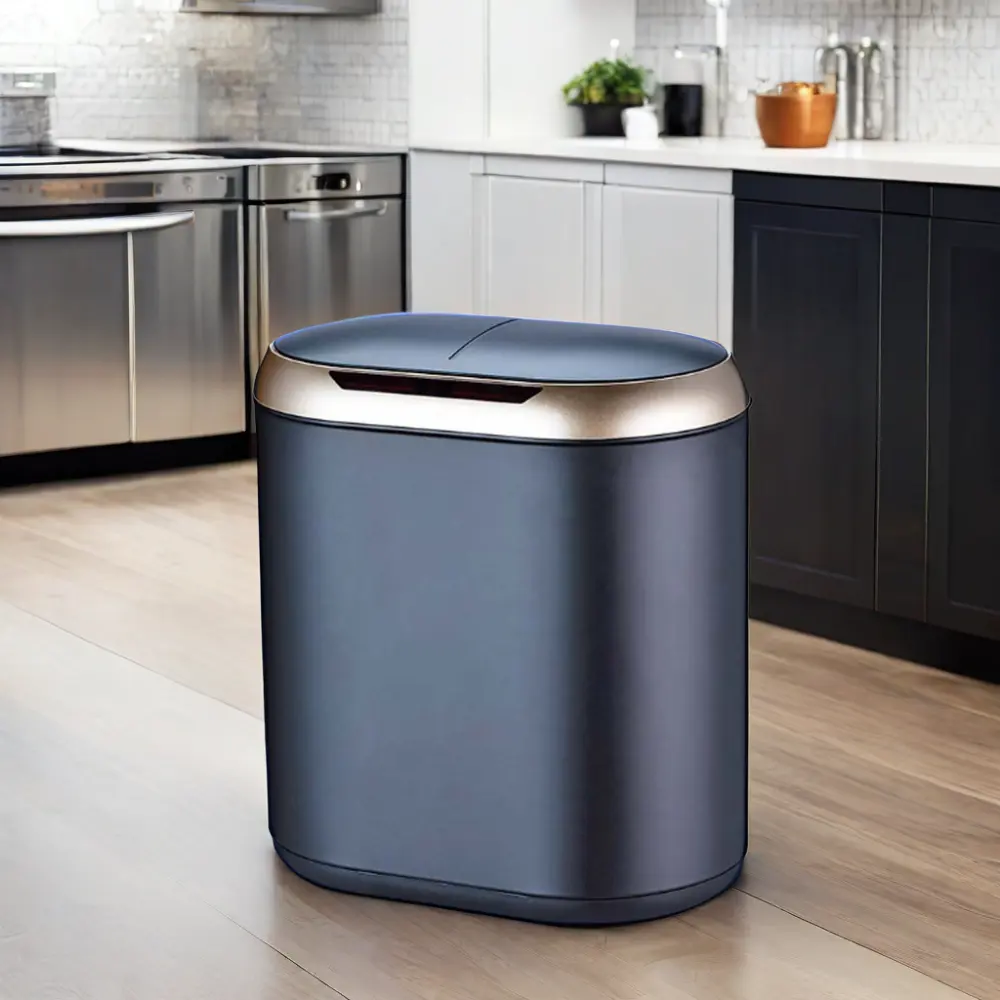 Iron PP Material Automated Smart Home Product Eco-Friendly Recycling Trash Can for Bathroom Office-Induction Structure Bin