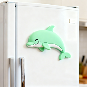 Cute 3D Silicone Refrigerator <b>Stickers</b>: LFGB-Certified Eco-Friendly Custom Dolphin/Flower Fridge Magnets (Travel Souvenirs) - Product Image 5