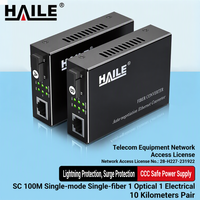 Konverter Media HAILE Netlink Gs 03b 1.25G 10KM 20KM 8Port 2Port Gigabit 2Sfp Fiber Optik Switch Jaringan Cctv Oem Odm