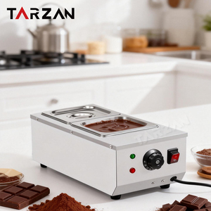 Chauffe-<span class=keywords><strong>chocolat</strong></span> commercial à 2 bacs en acier inoxydable, type <span class=keywords><strong>bain</strong></span>-<span class=keywords><strong>marie</strong></span>, équipement de chauffage alimentaire pour desserts - Product Image 5