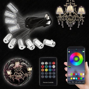 PEL 12V RGB LED Fiber Optic Ambient Light Strips <b>Car</b> Interior <b>Decorate</b> Atmosphere App Accessories Auto Interior Lighting - Product Image 2