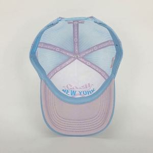 Casquettes de camionneur en mousse à 5 panneaux, personnalisées, de haute qualité, avec logo brodé 3D, en maille unie, vente en gros - Product Image 6