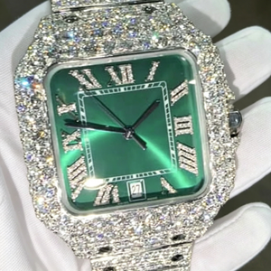 Reloj de Cuarzo de Lujo con Diamantes, Estilo Clásico de Negocios, Esfera Transparente, Reloj de Pulsera con Moissanita, Éxito de Ventas 2026 - Product Image 1