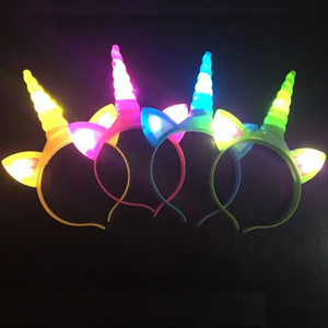 Diadema LED con diseño de unicornio, diadema luminosa para decoración de fiestas de cumpleaños y bodas - Product Image 4