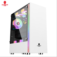 New Design White E-ATX Aluminum Alloy Gaming Tower PC Case Front RGB Strip Side Window High Airflow Chassis for RTX Graphics