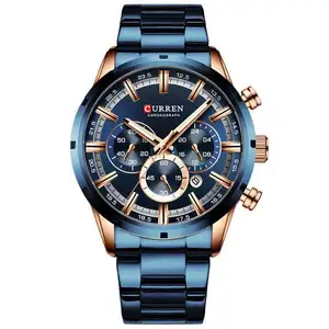 Montre à Quartz mécanique étanche pour homme, montre-bracelet de sport de luxe de grande marque