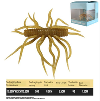 Leurre souple MF en TPE flottant, forme de mille-pattes, 9,5 cm, 9 g, en forme de pomme de terre, pour eau douce et eau salée, pour la pêche au bar et à la perche, leurre de pêche artificiel